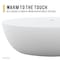 Anzzi Cestino 5.5 ft. Solid Surface Freestanding Bathtub in Matte White FT-AZ510 - alternate 5